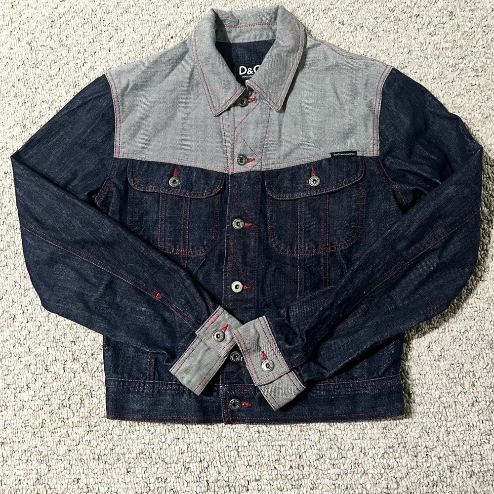 Dolce & Gabbana denim slim fit denim two tone jacket